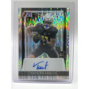 2024 Leaf Pro Set Metal Troy Franklin Rookie Silver Pulsar Auto 4/10 SP Broncos